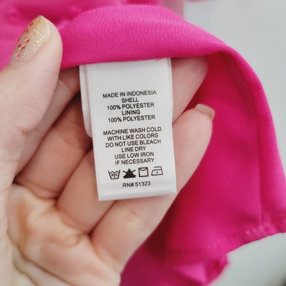 NWT CeCe Bright Rose Swiss Dots Blouse Top Women's Size 2X - Picture 11 of 13